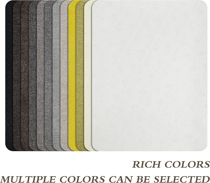 KING MOUNTAIN Fine Linen Repair Patches, Self-Adhesive Linen Fabric Patches, 8X11 inch Extra Size, Multi Color, Can be Used for Linen Sofa Repair(8" x 11",Medium Grey 1.0)